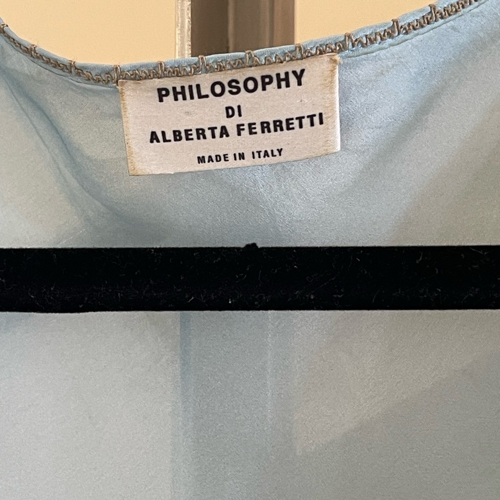 Vintage Philosophy by Alberta FERRETTI Light Blue Top - Picture 5 of 16